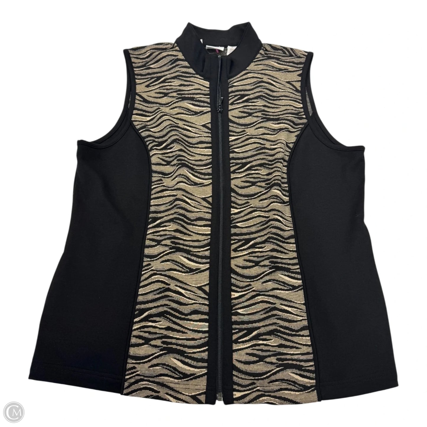Vest Other By Chicos In Black & Brown, Size: 2 (L)