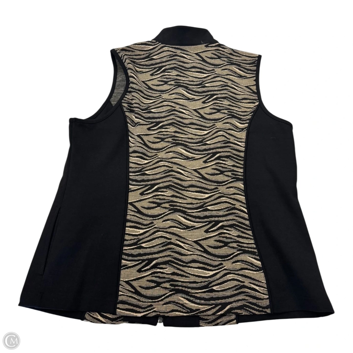 Vest Other By Chicos In Black & Brown, Size: 2 (L)
