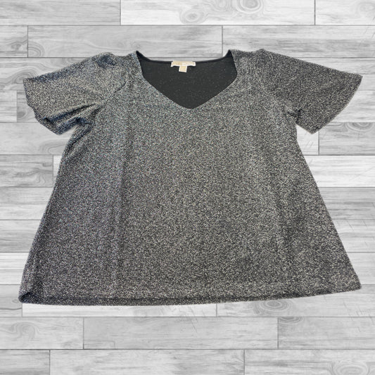 Top Short Sleeve By Michael By Michael Kors In Silver, Size: L