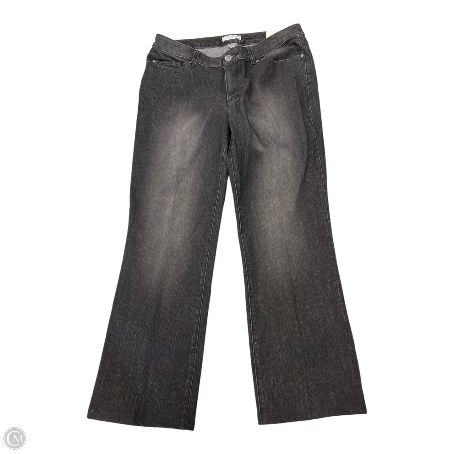 Jeans Straight By Christopher And Banks In Grey Denim, Size: 14