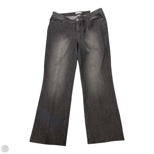 Jeans Straight By Christopher And Banks In Grey Denim, Size: 14