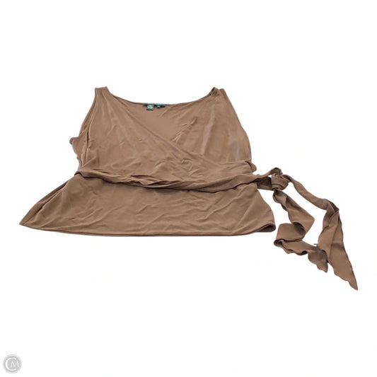 Top Sleeveless By Lauren By Ralph Lauren In Brown, Size: Xl