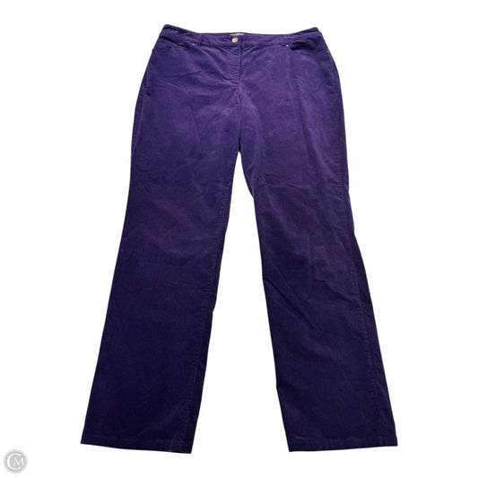 Pants Corduroy By Chicos In Purple, Size: L
