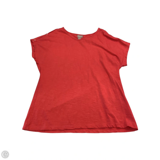 Top Short Sleeve By Chicos In Red, Size: M