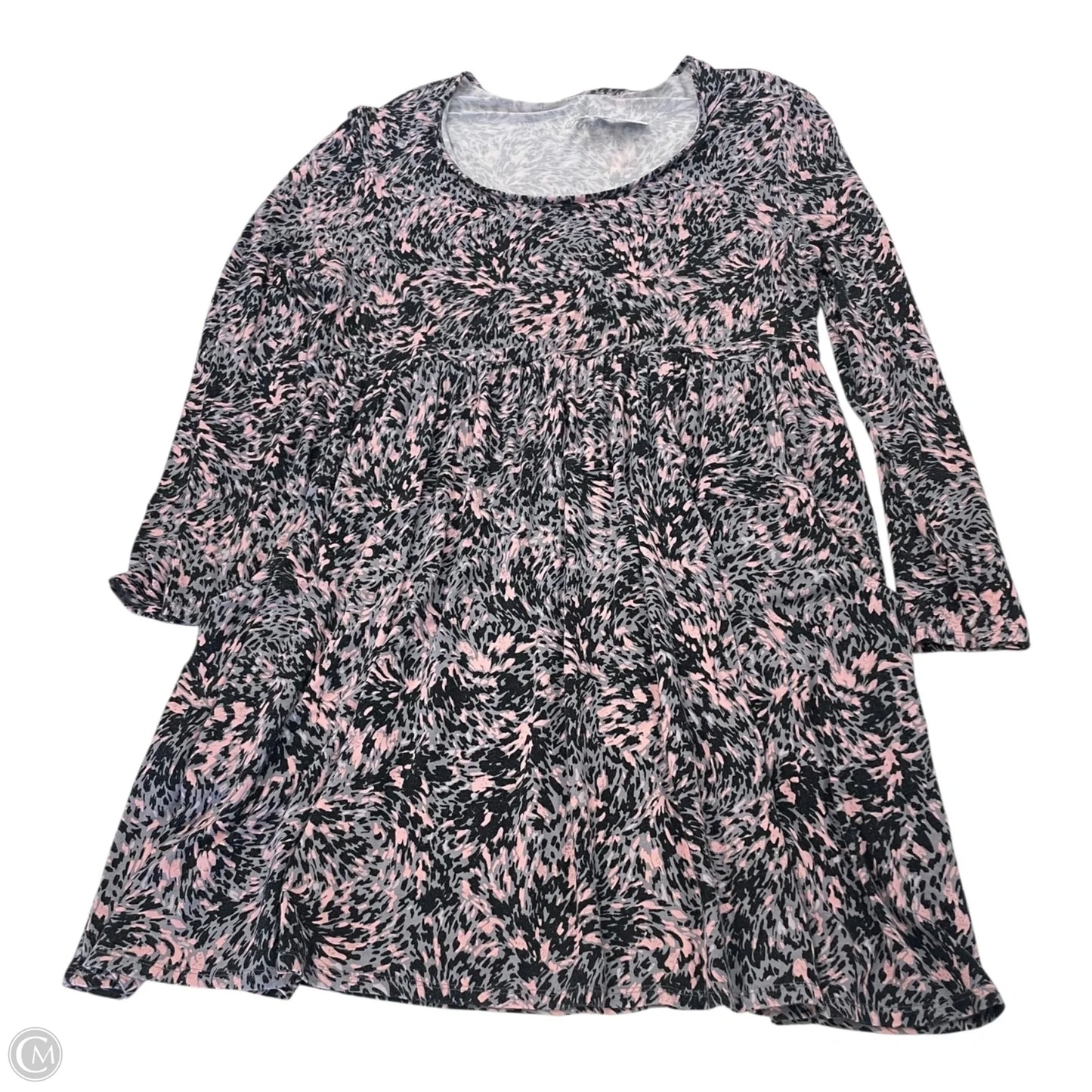 Dress Casual Short By Soma In Grey & Pink, Size: L