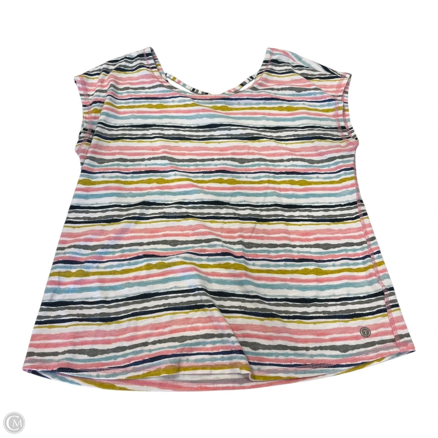 Top Short Sleeve By Talbots In Multi-colored, Size: L