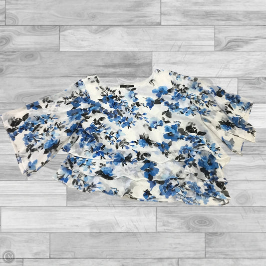 Top 3/4 Sleeve By Alex Evenings In Floral Print, Size: Xl