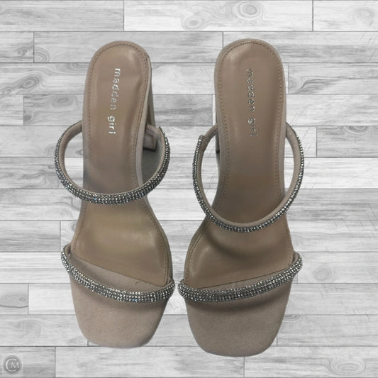 Shoes Heels Block By Madden Girl In Silver & Tan, Size: 10