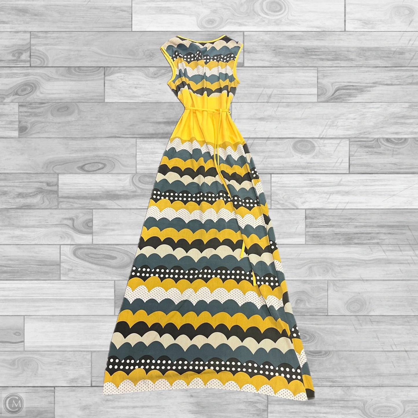 Dress Casual Maxi By Ezra In Blue & Yellow, Size: M