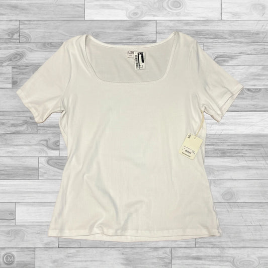 Top Short Sleeve By Ana In White, Size: Xxl