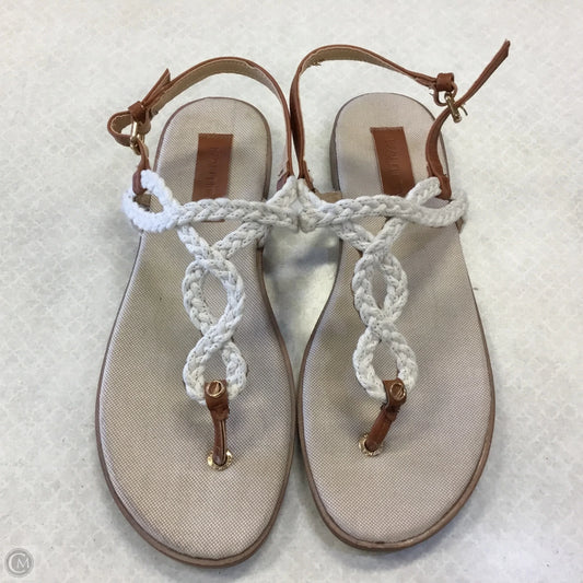 Sandals Flats By Nautica In Brown & White, Size: 9.5