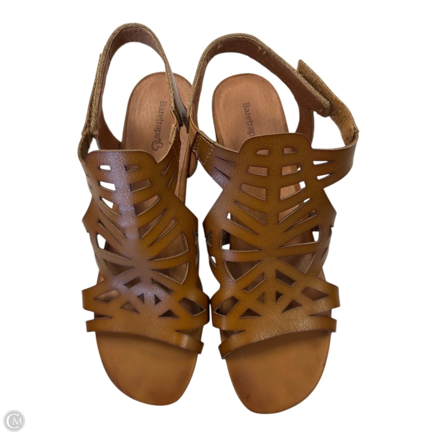 Sandals Heels Block By Bare Traps In Brown, Size: 10