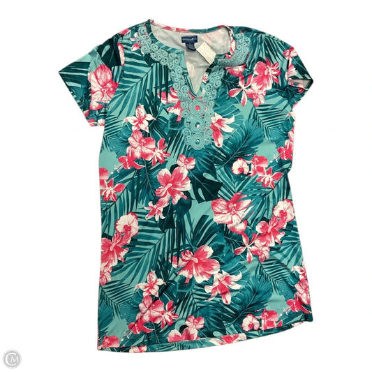 Swimwear Cover-up By Caribbean Joe In Blue & Pink, Size: Xl