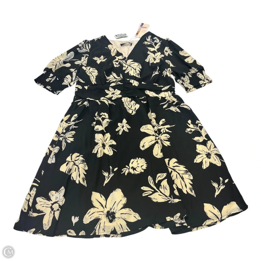 Dress Casual Short By Clothes Mentor In Black & Cream, Size: Xl