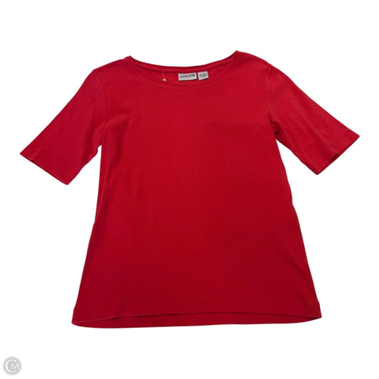 Top Long Sleeve Basic By Chicos In Red, Size: S