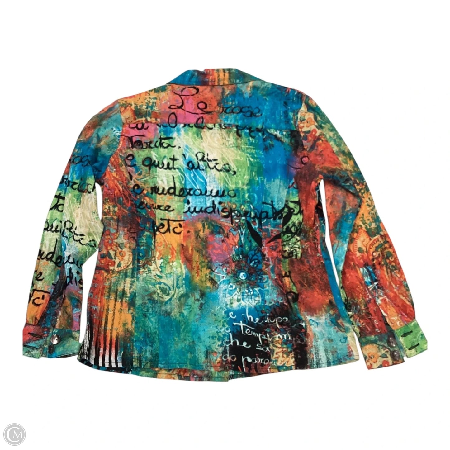 Top Long Sleeve By Chicos In Multi-colored, Size: S
