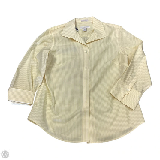 Top Long Sleeve By Chicos In Yellow, Size: M