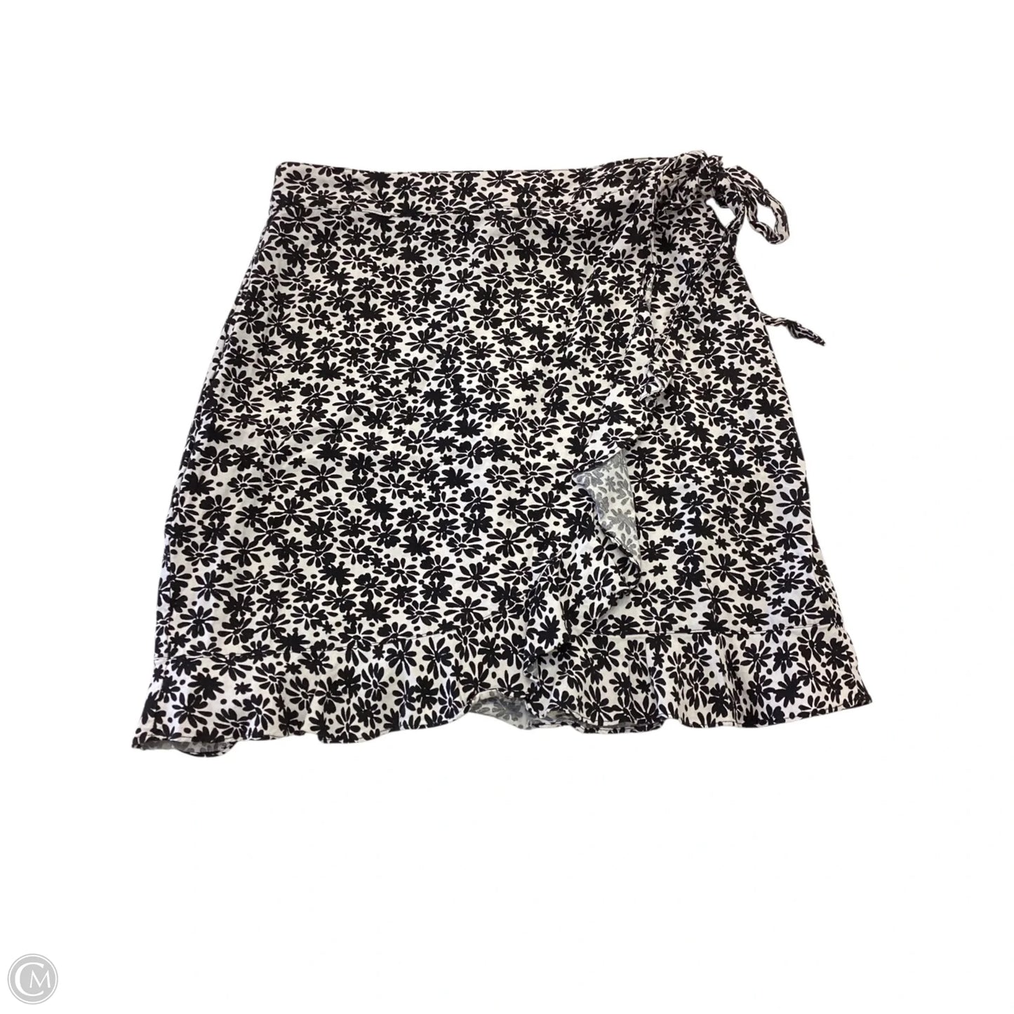 Skirt Mini & Short By Loft In Black & Cream, Size: 10