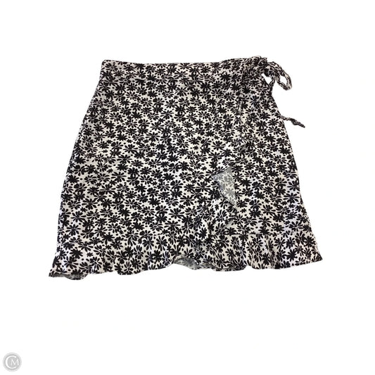 Skirt Mini & Short By Loft In Black & Cream, Size: 10
