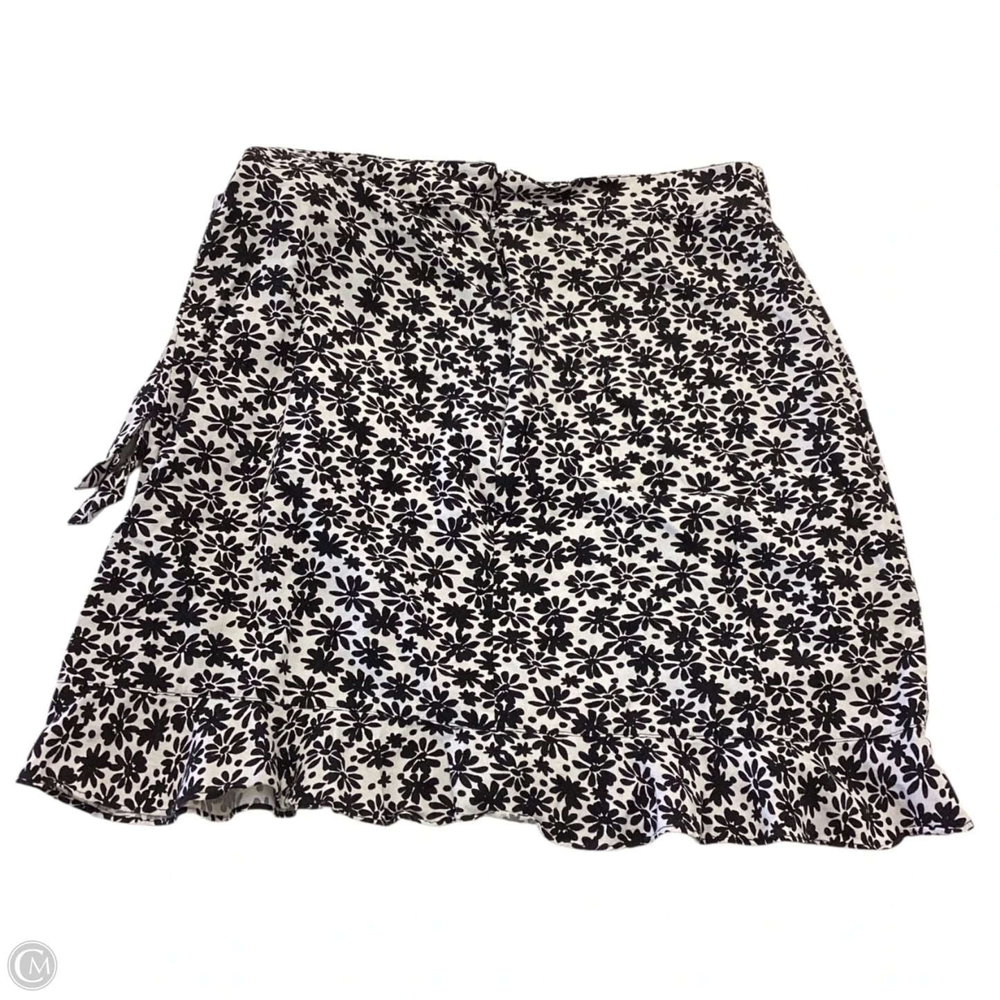 Skirt Mini & Short By Loft In Black & Cream, Size: 10