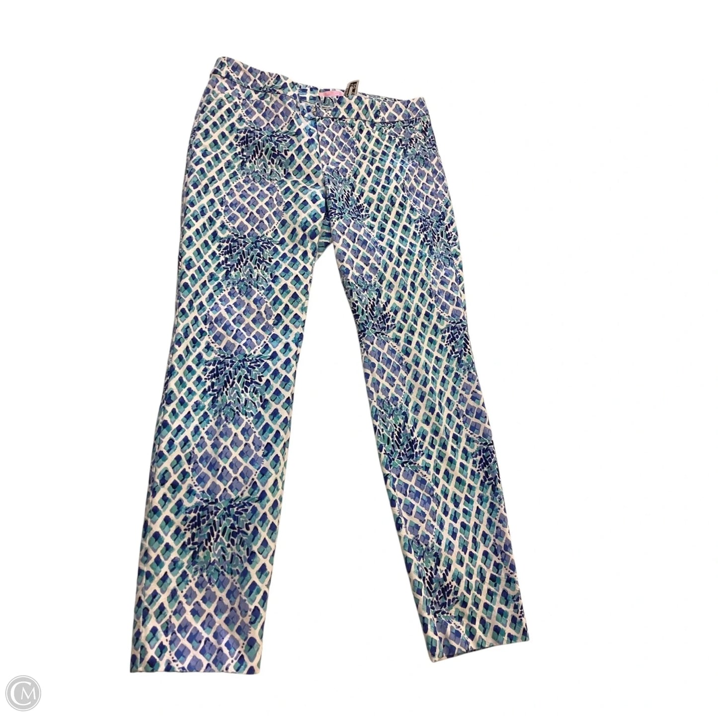 Pants Designer By Lilly Pulitzer In Blue & White, Size: 6