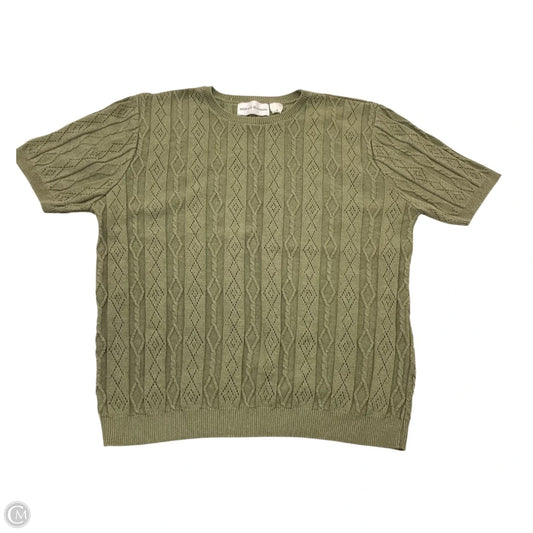 Top Short Sleeve By Alfred Dunner In Green, Size: M