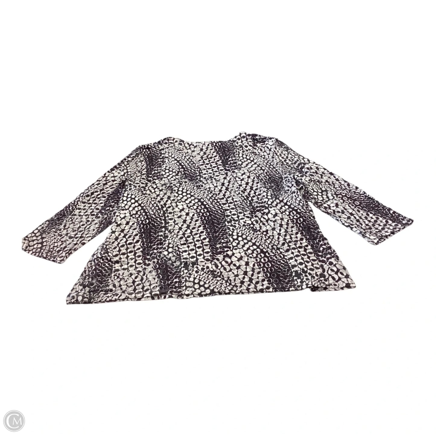 Top Long Sleeve By Chicos In Purple & White, Size: L