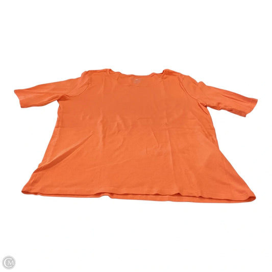 Top Short Sleeve Basic By Chicos In Orange, Size: L