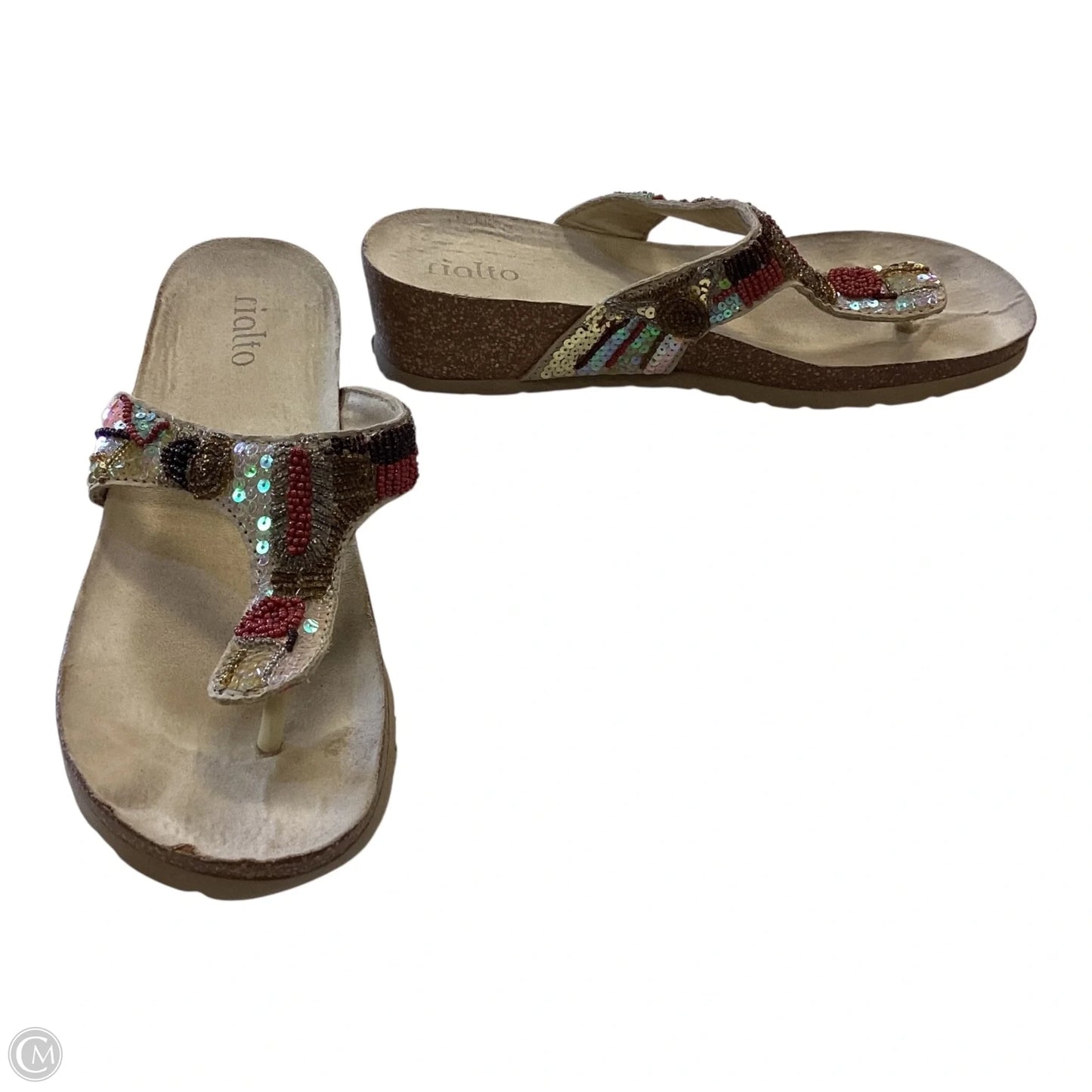 Sandals Flip Flops By Rialto In Tan, Size: 8