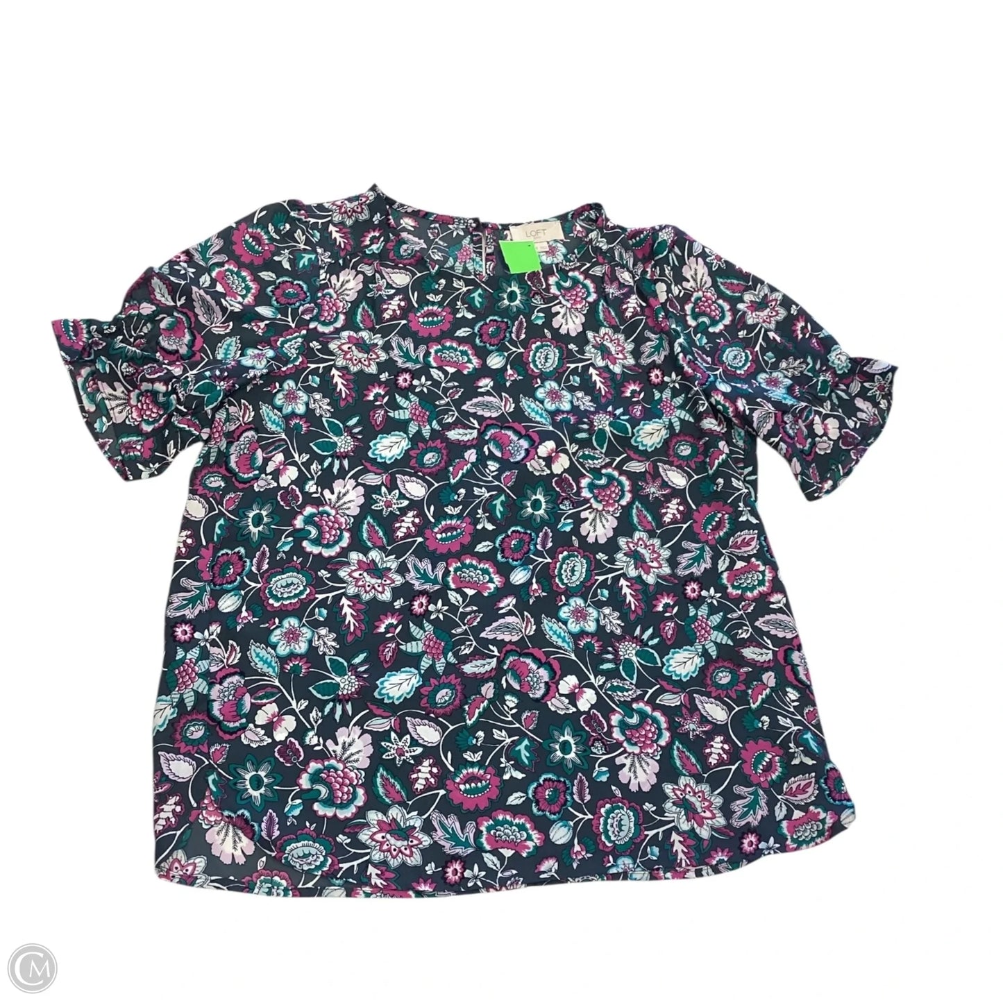 Top Short Sleeve By Loft In Floral Print, Size: Xs