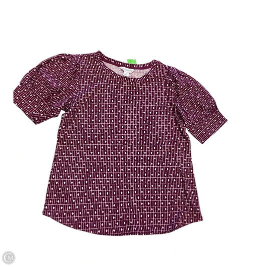 Top Short Sleeve By Liz Claiborne In Purple, Size: S
