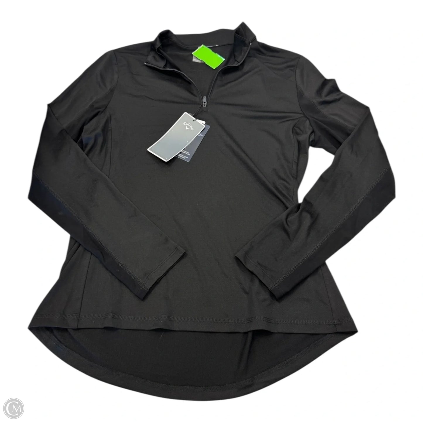Athletic Top Long Sleeve Collar By Callaway In Black, Size: M