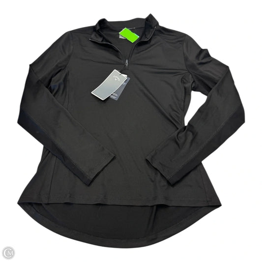 Athletic Top Long Sleeve Collar By Callaway In Black, Size: M