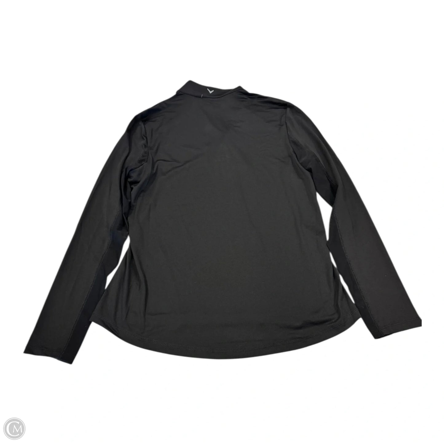 Athletic Top Long Sleeve Collar By Callaway In Black, Size: M