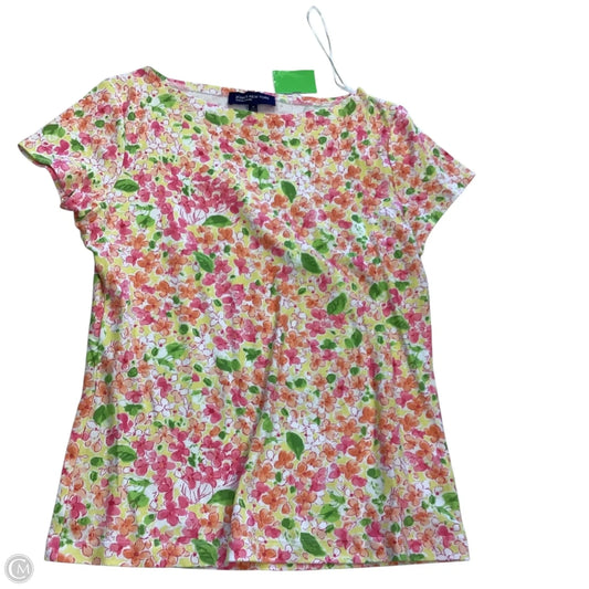 Top Short Sleeve By Jones New York In Floral Print, Size: M