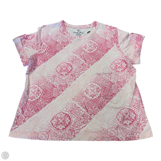 Top Short Sleeve By Coral Bay In Pink, Size: Lp