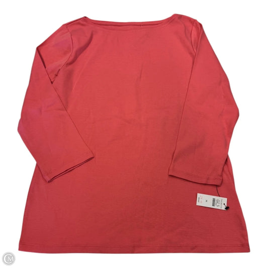 Top 3/4 Sleeve By Talbots In Coral, Size: M