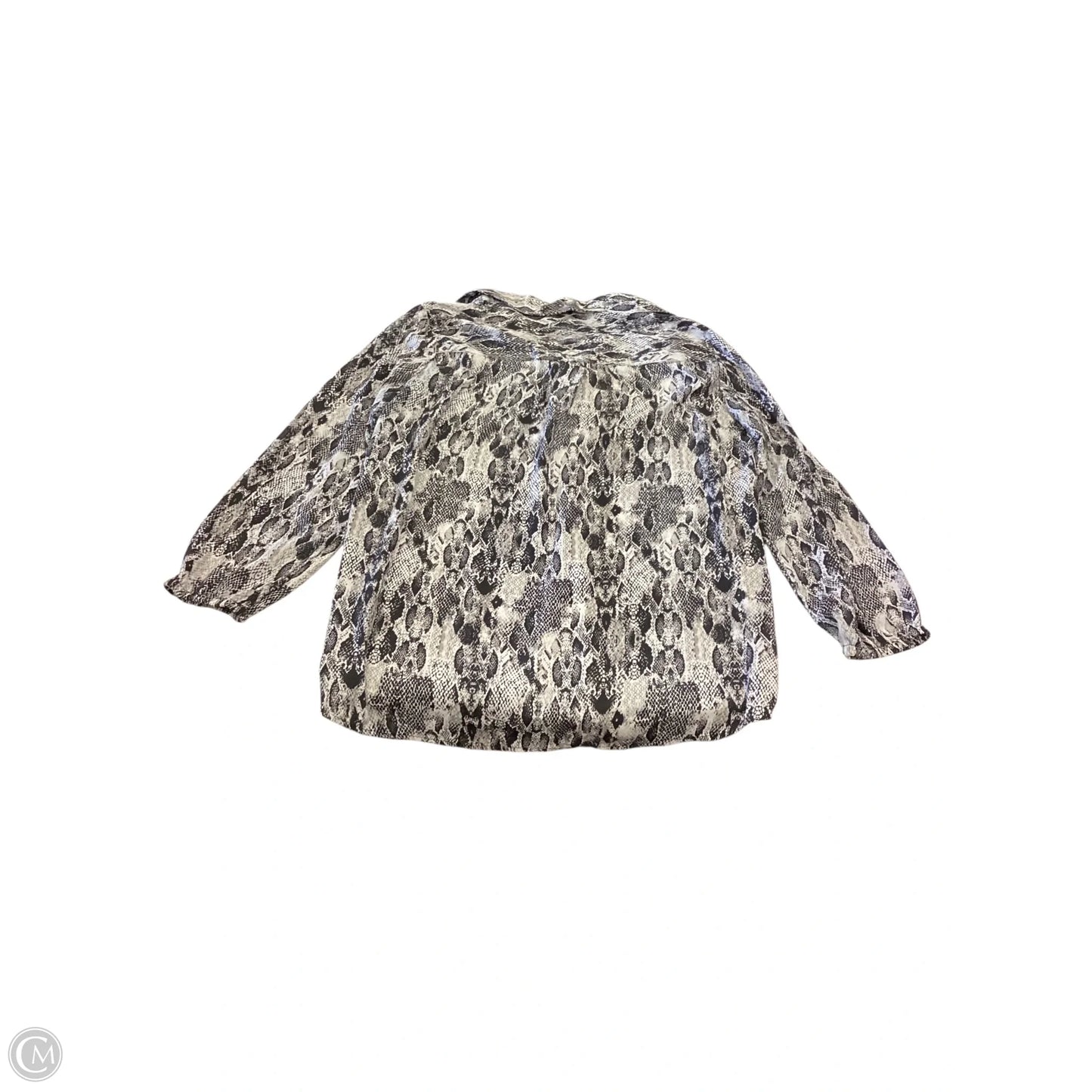 Top Long Sleeve By Anne Klein In Snakeskin Print, Size: L