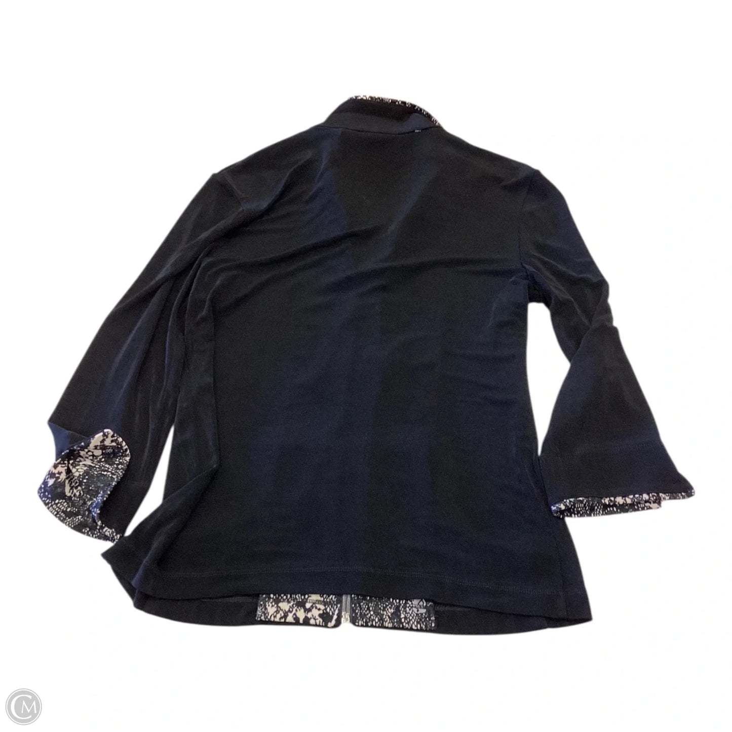 Jacket Shirt By Chicos In Black, Size: S