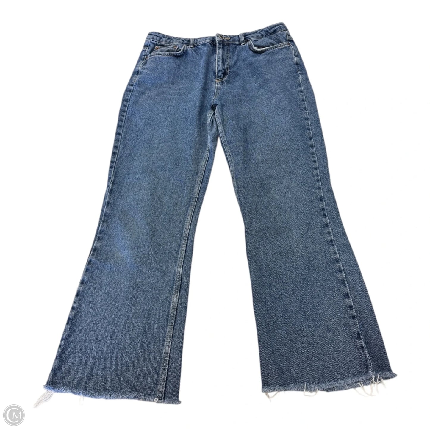 Jeans Straight By Topshop In Blue, Size: 10