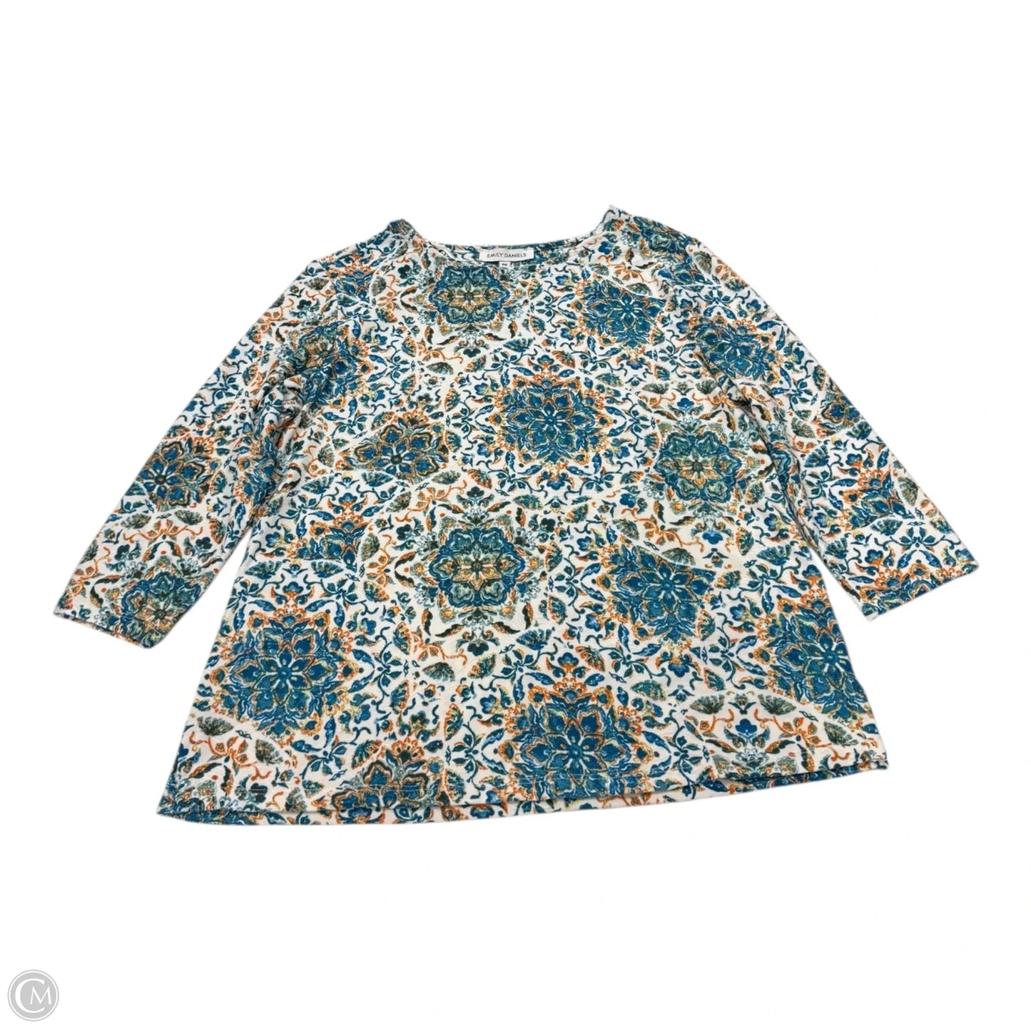 Top Long Sleeve By Emily Daniels In Multi-colored, Size: Mp