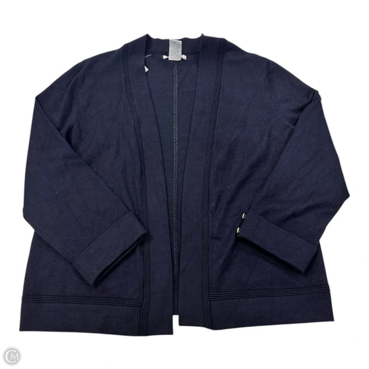 Sweater Cardigan By Clothes Mentor In Navy, Size: M
