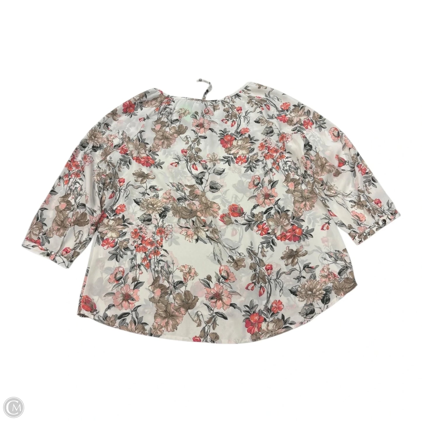 Top Long Sleeve By Sara Michelle In Floral Print, Size: Mp