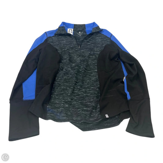 Athletic Top Long Sleeve Collar By Active Life In Blue & Grey, Size: Xl