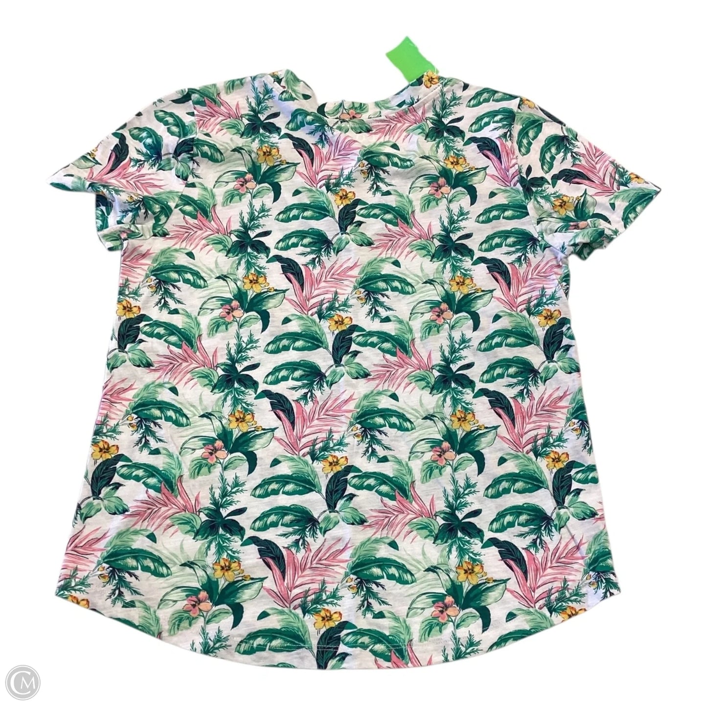 Top Short Sleeve By Loft In Tropical Print, Size: S