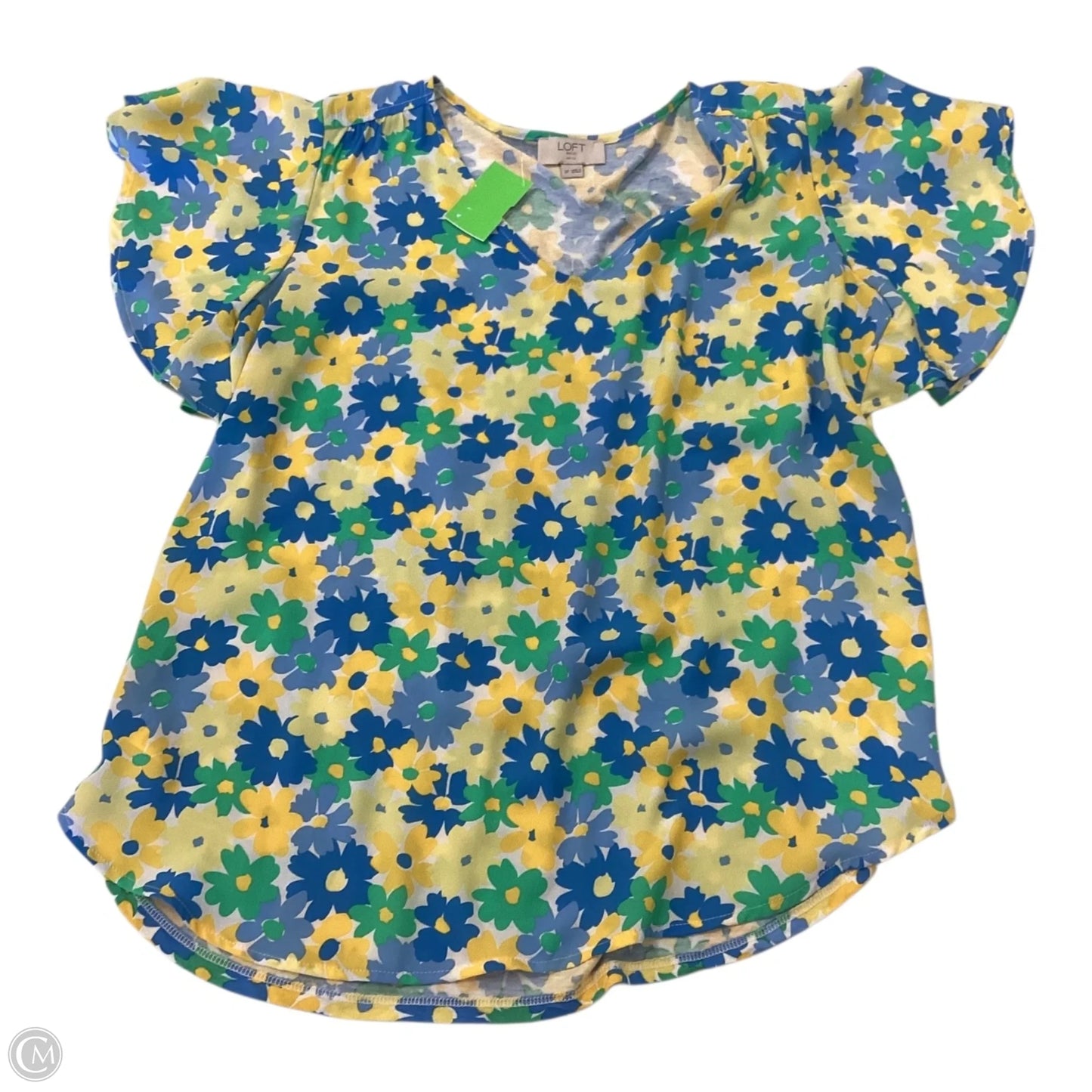 Top Short Sleeve By Loft In Multi-colored, Size: Sp