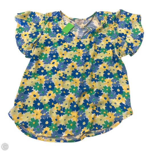 Top Short Sleeve By Loft In Multi-colored, Size: Sp