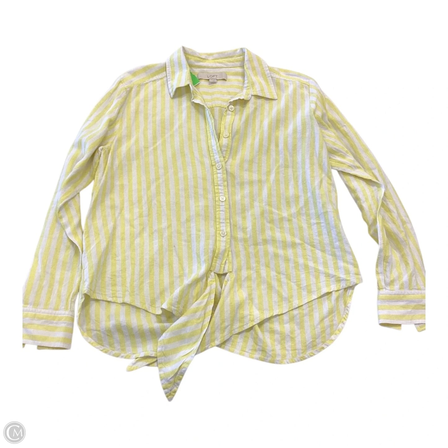 Top Long Sleeve By Loft In Yellow, Size: S