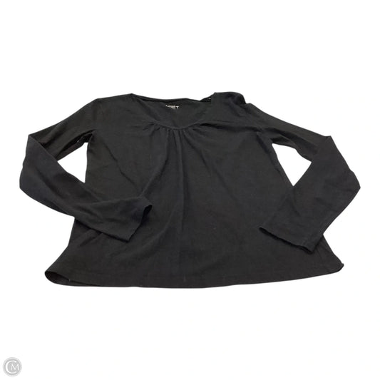 Top Long Sleeve Basic By Loft In Black, Size: S