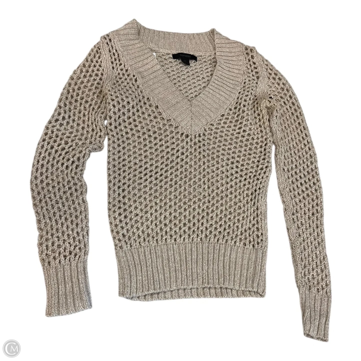 Sweater By Express In Tan, Size: Xs